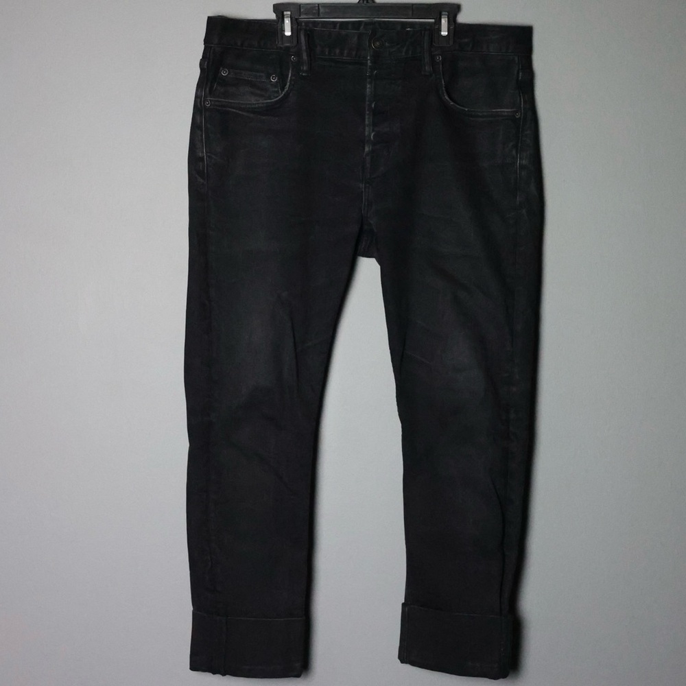 All Saints Men's Dark Charcoal Slim Jeans